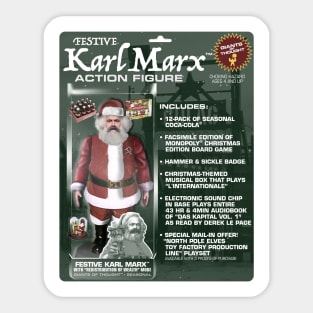 Festive Karl Marx Action Figure Sticker